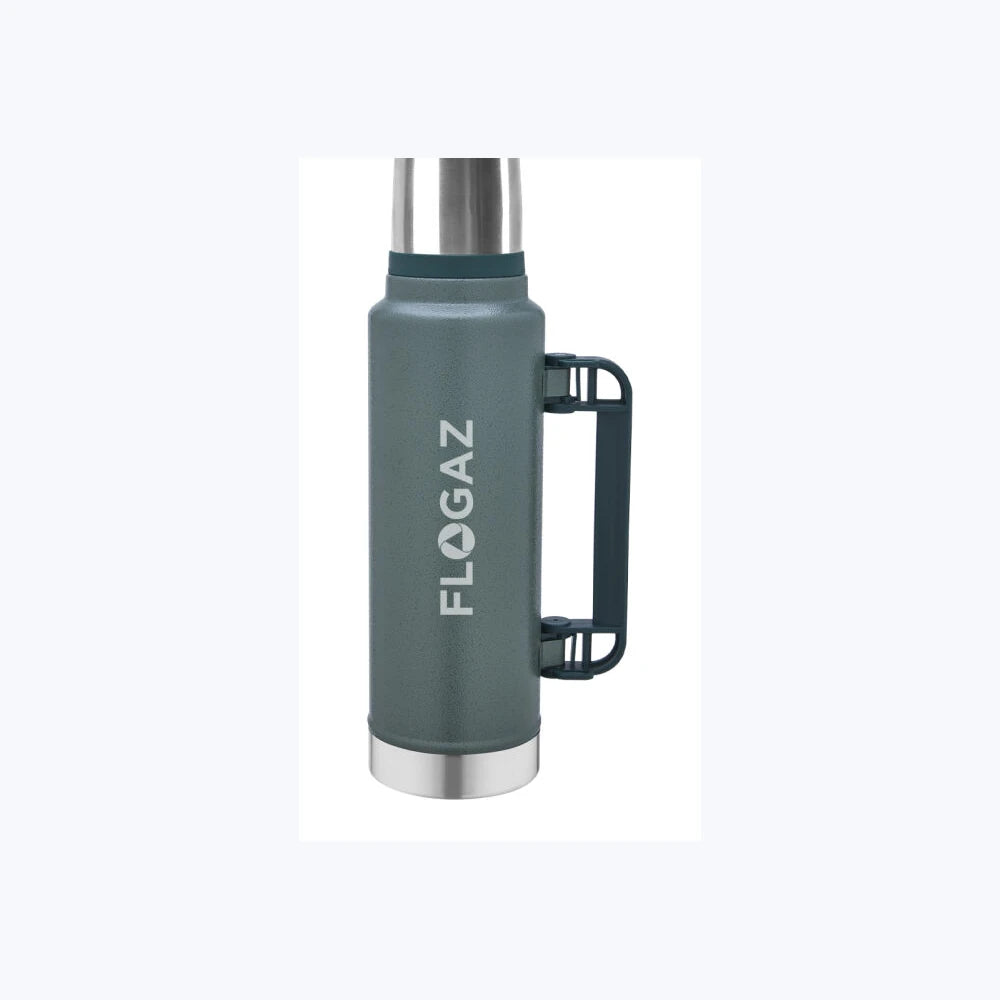 Bardaklı Termos 1.450 ml Yeşil logo baskılı promosyon termos