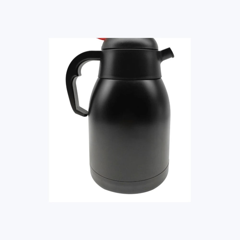 Termos 1.500 ml. Siyah logo baskılı promosyon termos