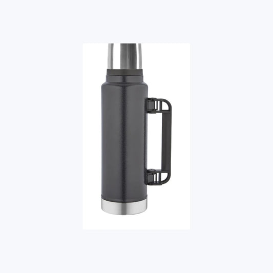 Bardaklı Termos 1.450 ml Siyah logo baskılı promosyon termos