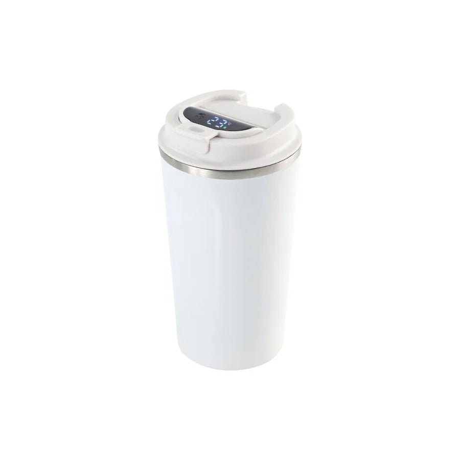 Dereceli Kupa Çelik Bardak 380 ml Beyaz logo baskılı promosyon termos