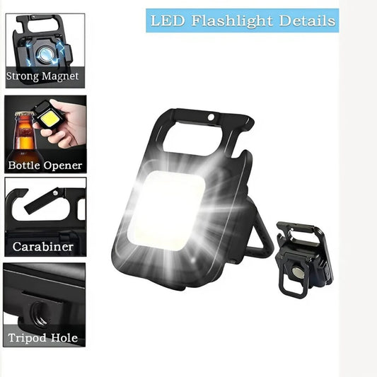 Kare Mini Şarjlı 3 Fonksiyonlu Mıknatıslı LED Işık