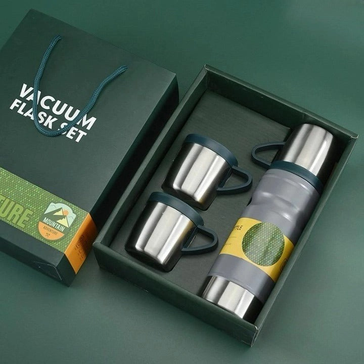 3 Bardaklı Termos Set 680 ml 6012