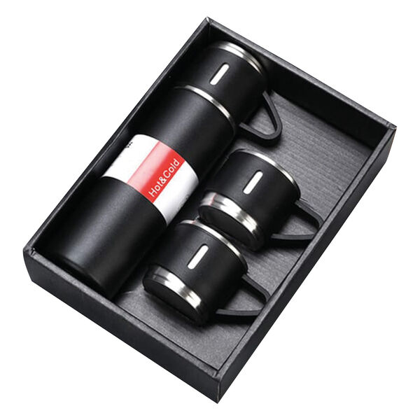 Termos Set 500 ml Siyah – logo baskılı promosyon termos set
